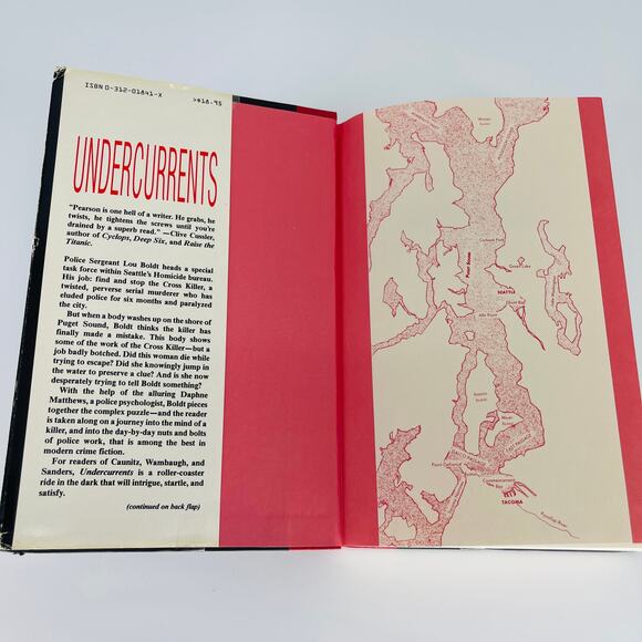 Undercurrents, a hardcover novel / book by Ridley Pearson - Good Used Condition - Picture 13 of 13